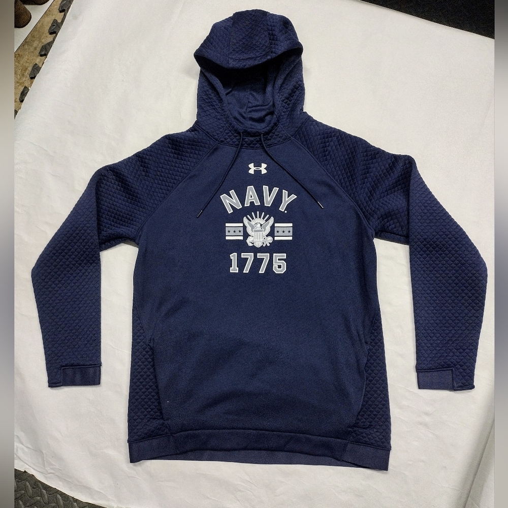 Under Armor Navy Cold Gear Hoodie Men's size.M. NEW!! 🔥 - Picture 1 of 9